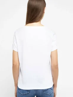 Mustang Shirts & Tops<Damen T-Shirt weiß uni