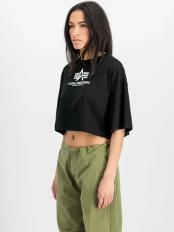 Alpha Industries Shirts & Tops<Damen T-Shirt schwarz bedruckt