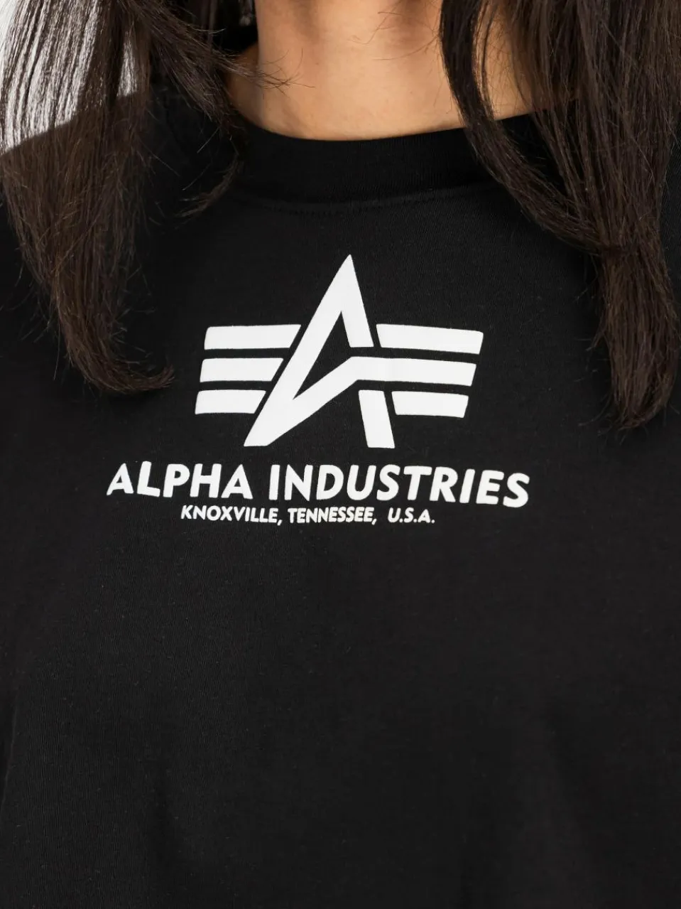 Alpha Industries Shirts & Tops<Damen T-Shirt schwarz bedruckt