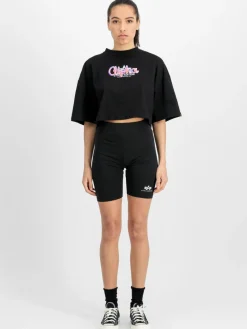 Alpha Industries Shirts & Tops<Damen T-Shirt schwarz uni