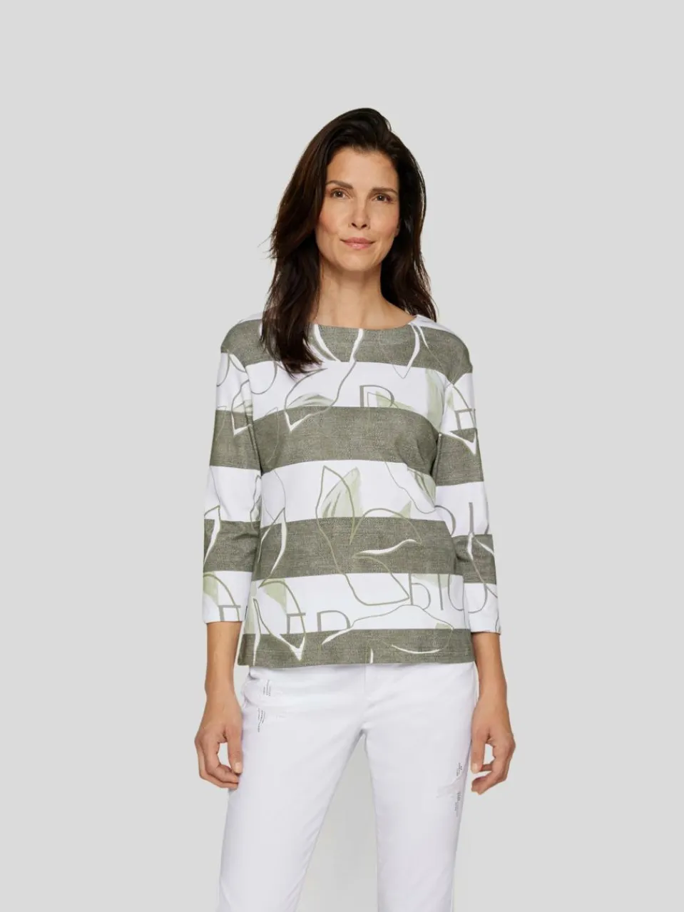 RABE Shirts & Tops<Damen T-Shirt grün gemustert