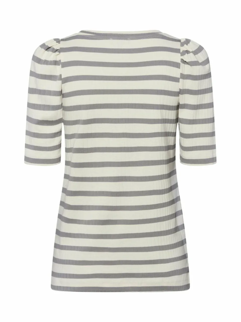 Marie Lund Shirts & Tops<Damen T-Shirt ecru grau gestreift