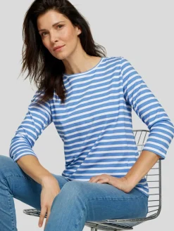 RABE Shirts & Tops<Damen T-Shirt blau gemustert