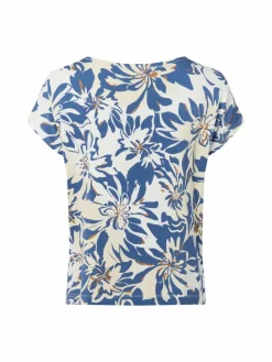 s.Oliver Shirts & Tops<Damen T-Shirt weiß blau gemustert