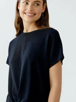 Oui Shirts & Tops<Damen T-Shirt blau uni