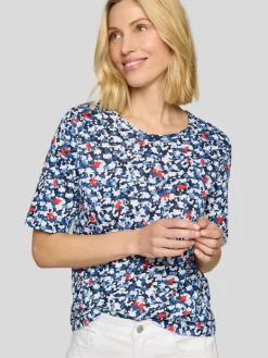 RABE Shirts & Tops<Damen T-Shirt blau gemustert
