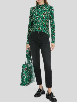 Marc Cain Shirts & Tops<Damen T-Shirt grün gemustert