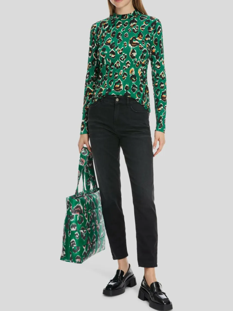 Marc Cain Shirts & Tops<Damen T-Shirt grün gemustert