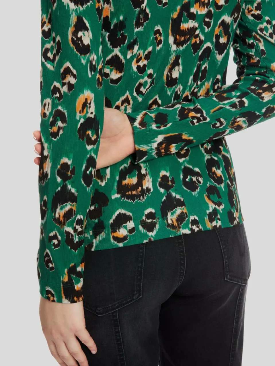 Marc Cain Shirts & Tops<Damen T-Shirt grün gemustert