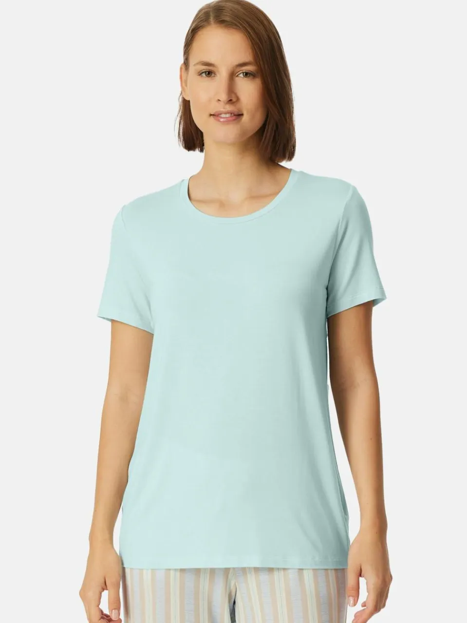 Schiesser Shirts & Tops<Damen T-Shirt - Mix & Relax mint uni