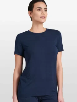 Schiesser Shirts & Tops<Damen T-Shirt - Mix+Relax blau uni