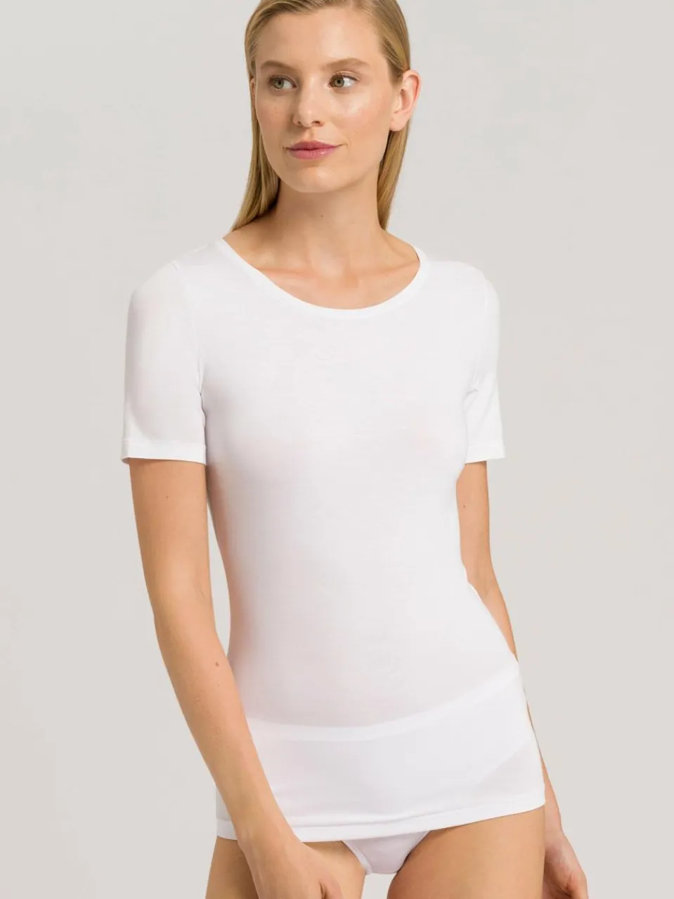 Hanro Shirts & Tops<Damen T-Shirt - Soft Touch weiß uni