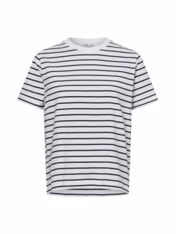 Samsøe Samsøe Shirts & Tops<Damen T-Shirt - Camino weiß marine gestreift