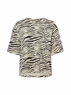 soyaconcept® Sweatshirts & Sweatjacken|Shirts & Tops<Damen T-Shirt - SC-Salome schwarz sand gemustert