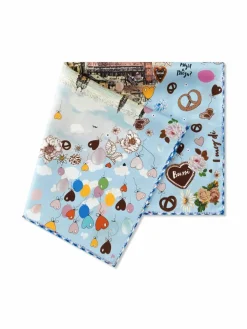 Codello Schals & Tücher<Damen Tuch blau bedruckt