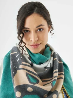 Codello Schals & Tücher<Damen Tuch blau bedruckt