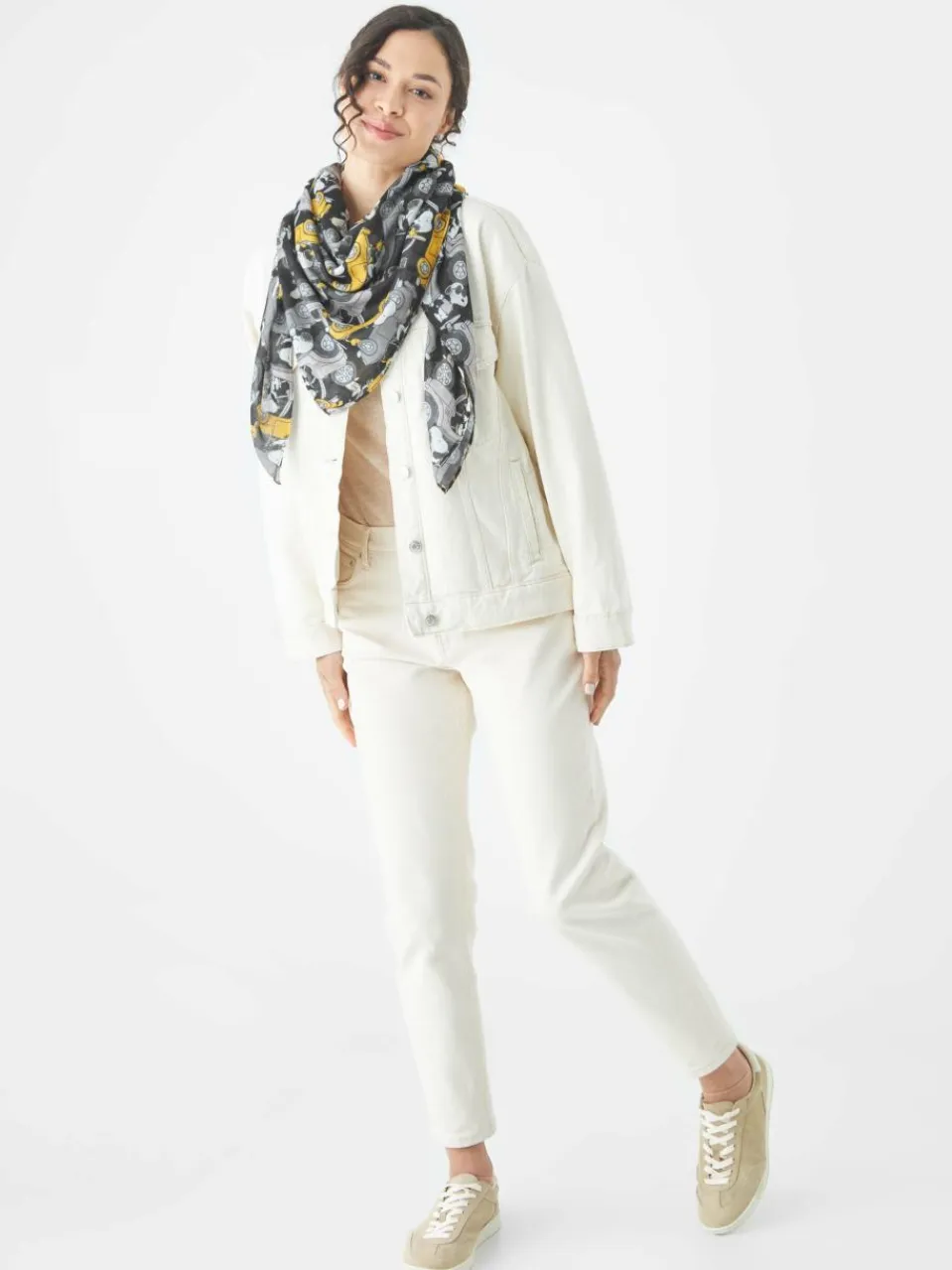 Codello Schals & Tücher<Damen Tuch schwarz bedruckt