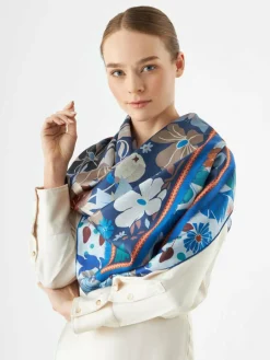 Codello Schals & Tücher<Damen Tuch blau gemustert