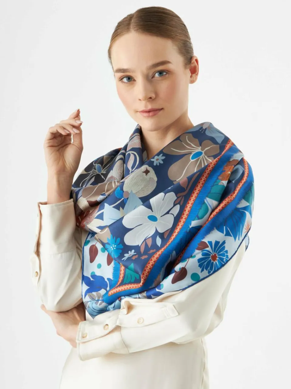 Codello Schals & Tücher<Damen Tuch blau gemustert