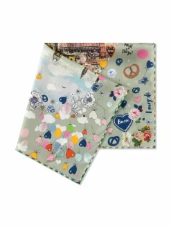 Codello Schals & Tücher<Damen Tuch grün bedruckt