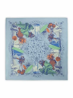 Codello Schals & Tücher<Damen Tuch blau bedruckt