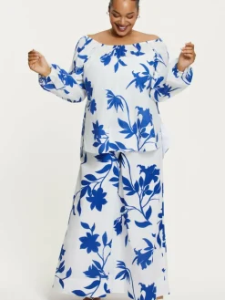 YOEK Blusen<Damen Tunika denim bedruckt