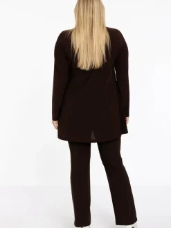 YOEK Blusen<Damen Tunika braun uni