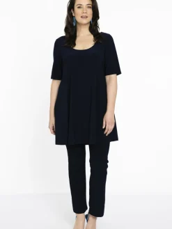 YOEK Blusen<Damen Tunika blau uni