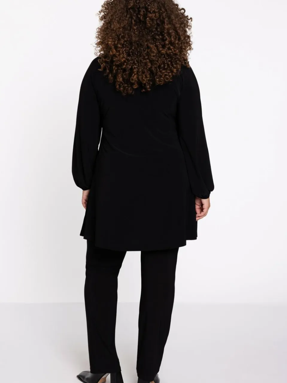 YOEK Blusen<Damen Tunika schwarz uni