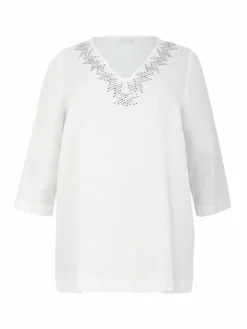 YOEK Blusen<Damen Tunika weiß uni