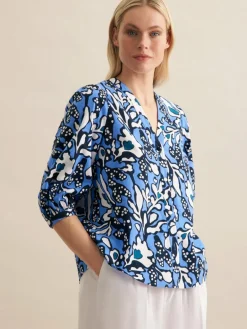 Seidensticker Blusen<Damen Tunika - Druck marine bedruckt