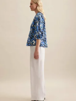 Seidensticker Blusen<Damen Tunika - Druck marine bedruckt