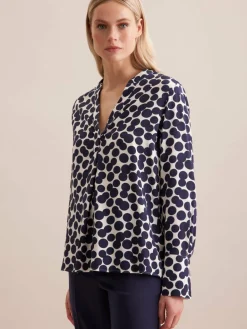 Seidensticker Blusen<Damen Tunika - Punkte blau gepunktet