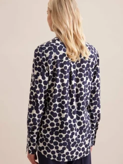 Seidensticker Blusen<Damen Tunika - Punkte blau gepunktet