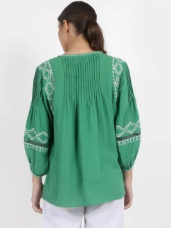 Vicci Germany Blusen<Damen Tunikabluse grün bedruckt