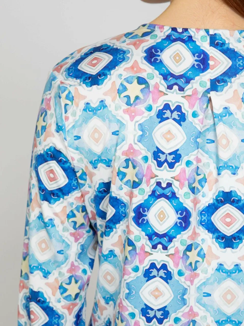 Vicci Germany Blusen<Damen Tunikabluse hellblau bedruckt