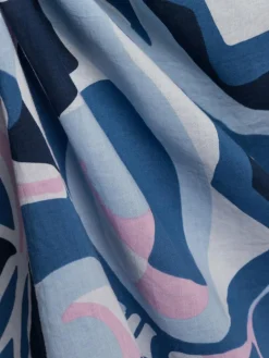 Franco Callegari Blusen<Damen Tunikabluse blau rosa gemustert