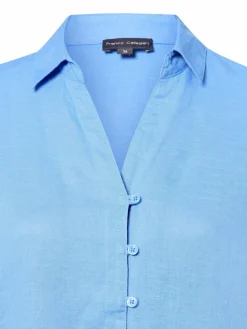 Franco Callegari Blusen<Damen Tunikabluse mit Leinen-Anteil - Winnie blau uni
