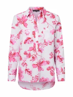 Damen Franco Callegari Blusen>Damen Tunikabluse mit Leinenanteil