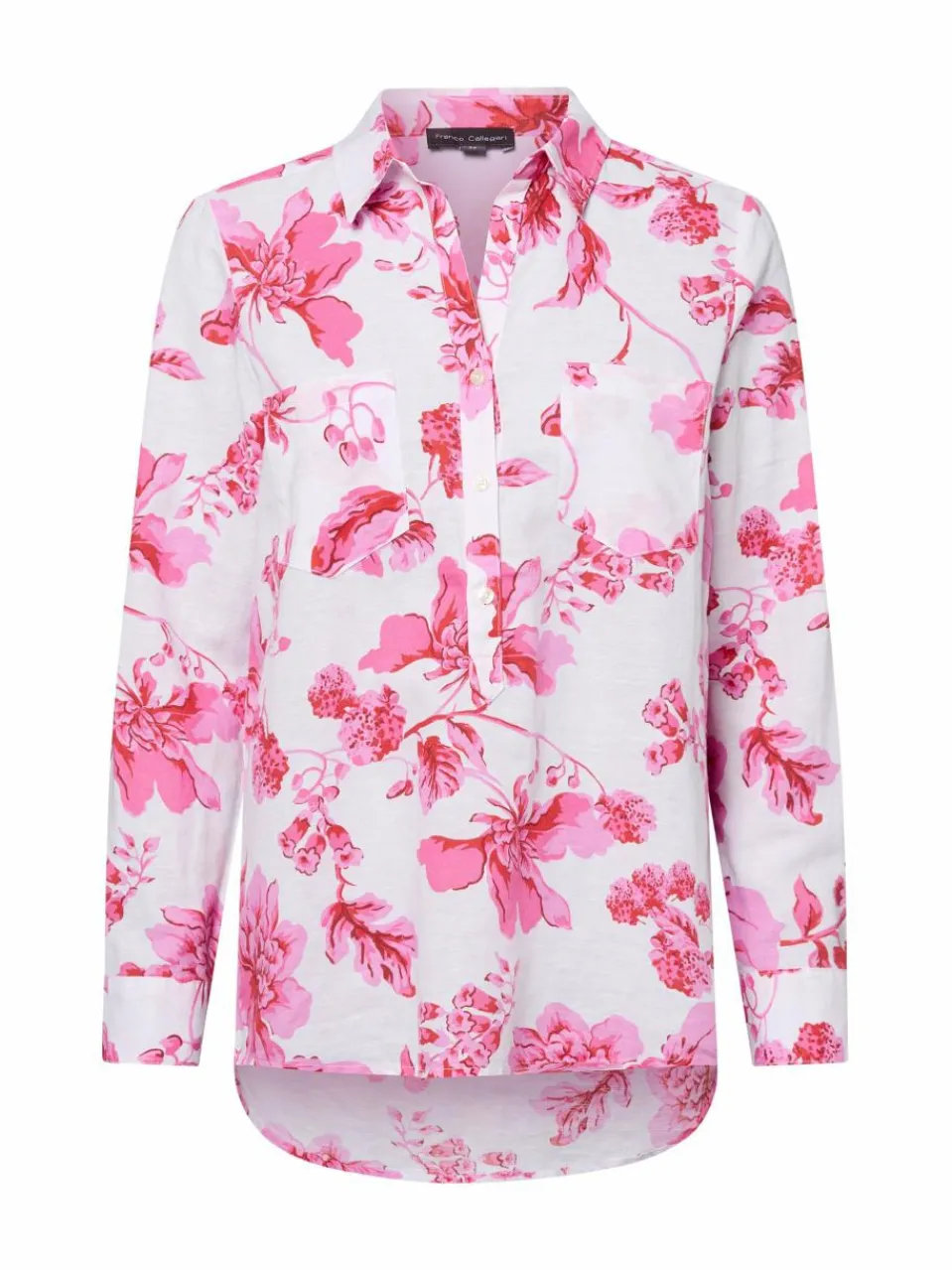 Damen Franco Callegari Blusen>Damen Tunikabluse mit Leinenanteil