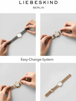 Liebeskind Berlin Uhren<Damen Uhrenarmband schwarz uni