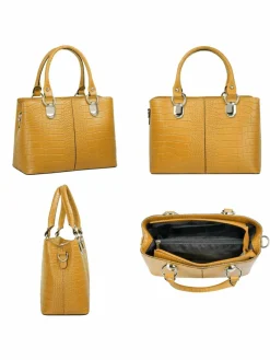 Cluty Taschen & Rucksäcke<Damen Umhängetasche gelb gemustert