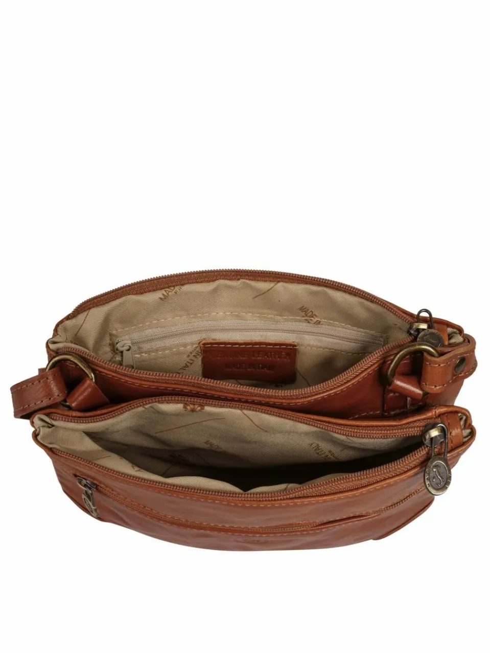 piké Taschen & Rucksäcke<Damen Umhängetasche braun uni
