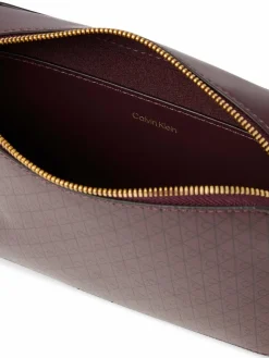 Calvin Klein Taschen & Rucksäcke<Damen Umhängetasche aubergine schwarz gemustert