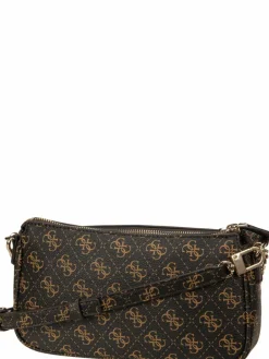 GUESS Taschen & Rucksäcke<Damen Umhängetasche - Noelle II Double Pouch CB 72710 Logo braun uni