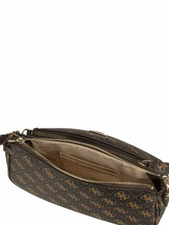 GUESS Taschen & Rucksäcke<Damen Umhängetasche - Noelle II Double Pouch CB 72710 Logo braun uni