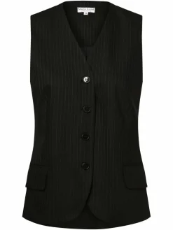 Marie Lund Blazer<Damen Weste schwarz gestreift