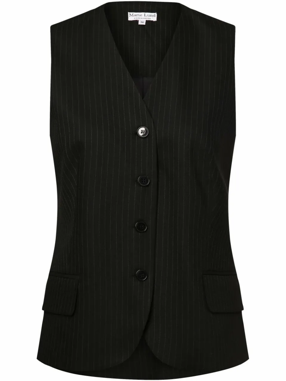 Marie Lund Blazer<Damen Weste schwarz gestreift