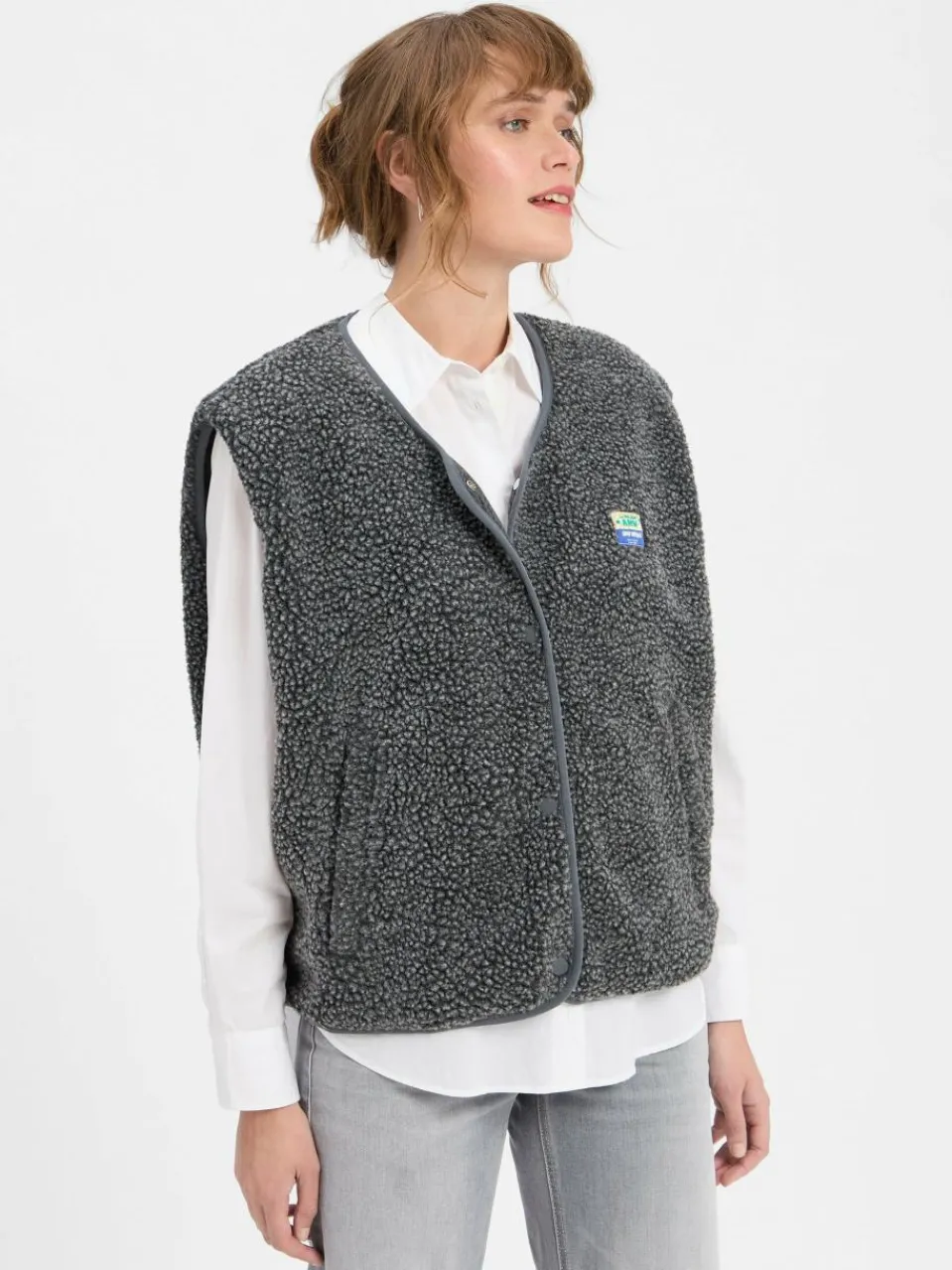 american vintage Jacken & Westen<Damen Weste - Hoktown anthrazit meliert