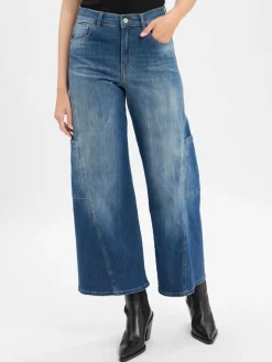Angels Jeans|Hosen<Damen Wide Fit Jeans - Liva medium stone uni